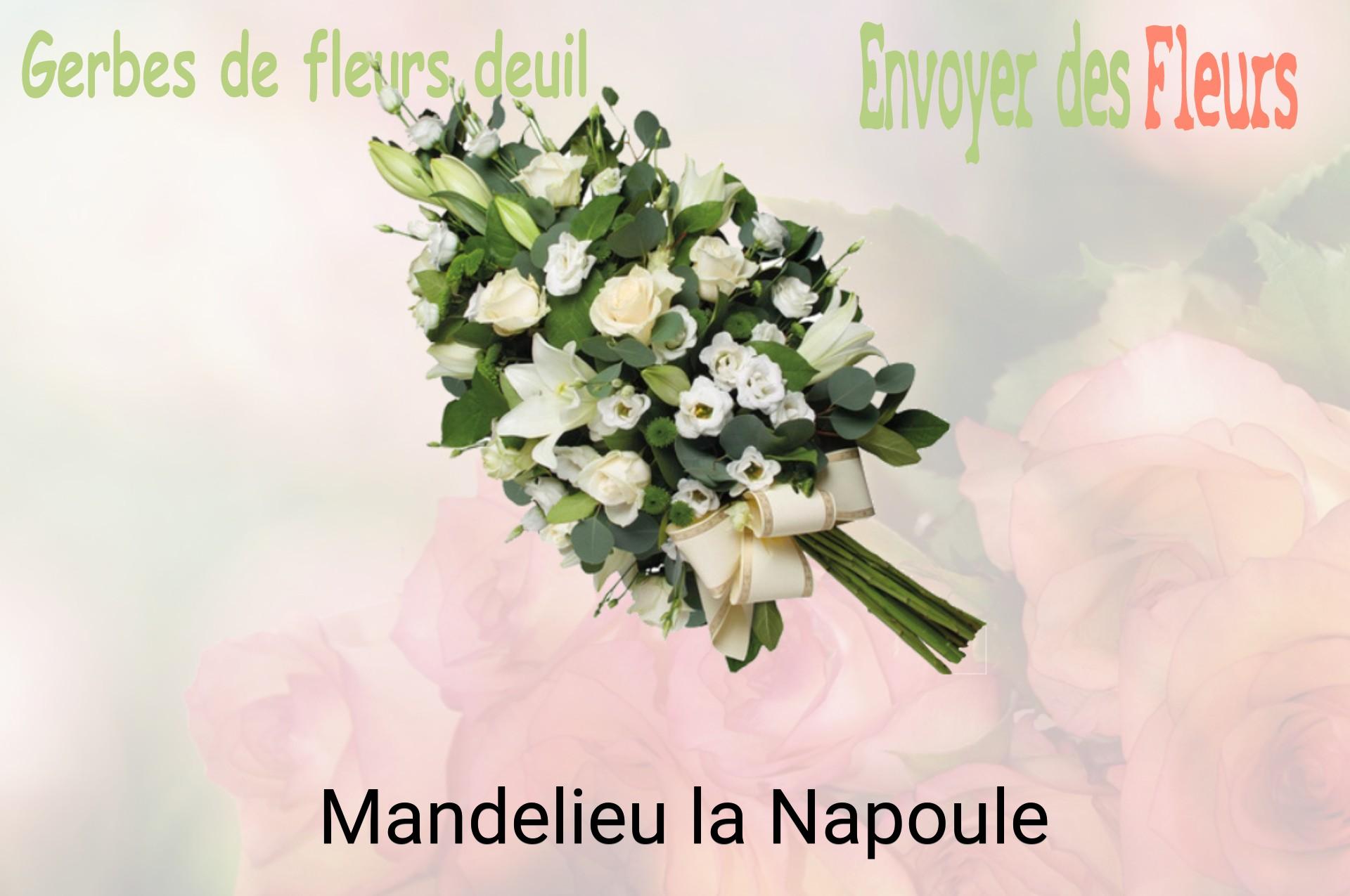 Gerbe de fleurs de deuil livrée à Mandelieu-la-Napoule